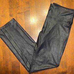 Shinestar black faux leather leggings